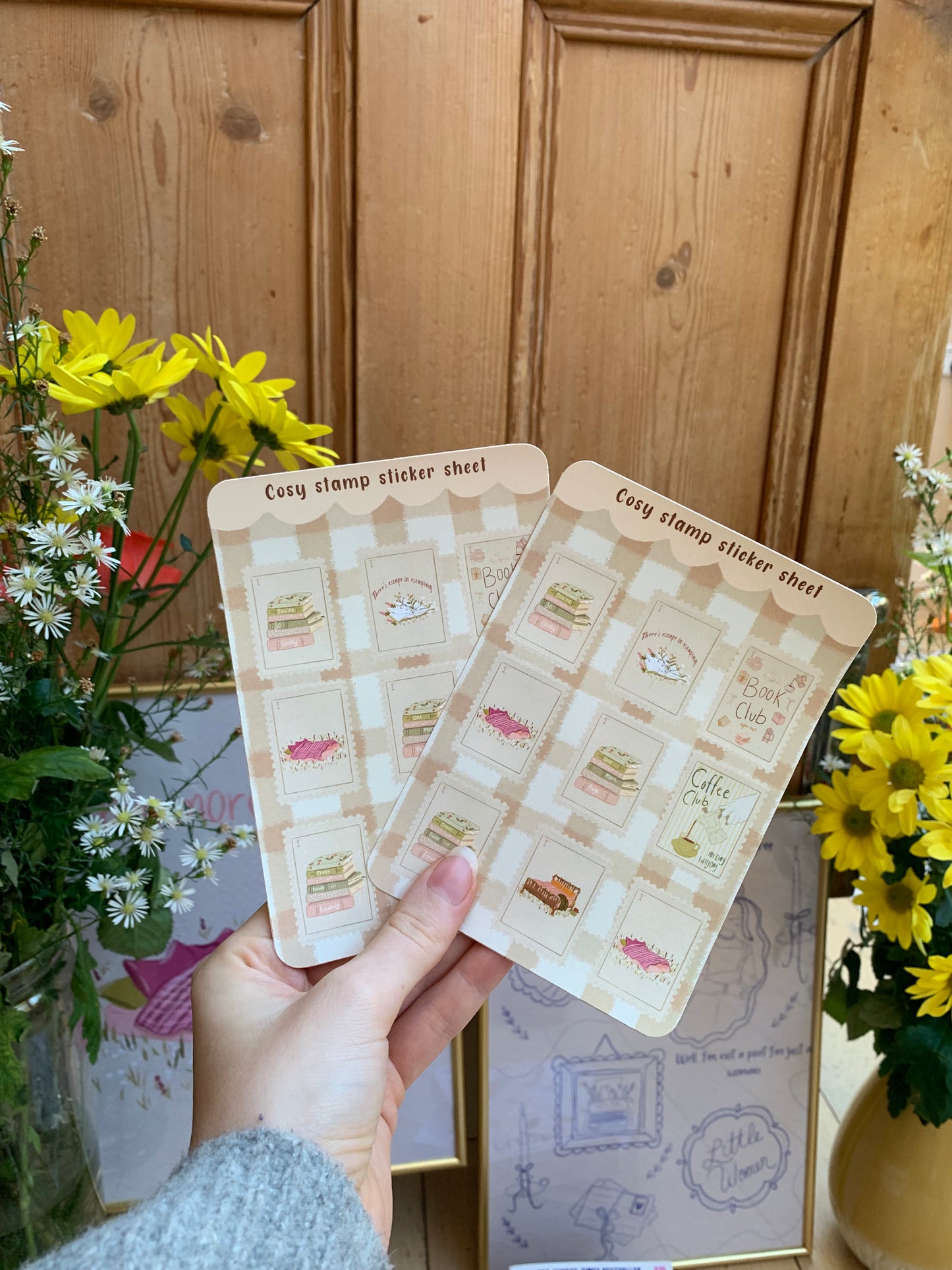 Cosy Stamp Sticker sheet