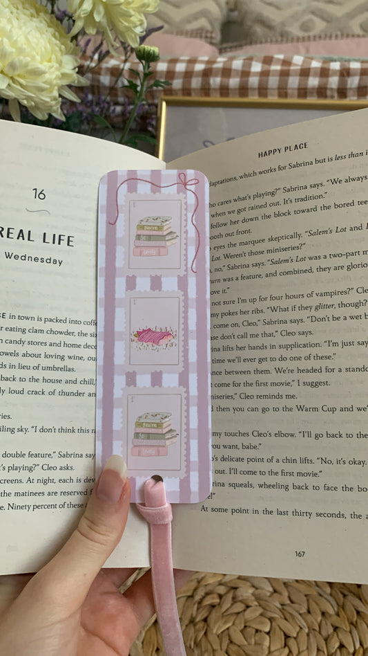 Cozy Gingham Bookmarks